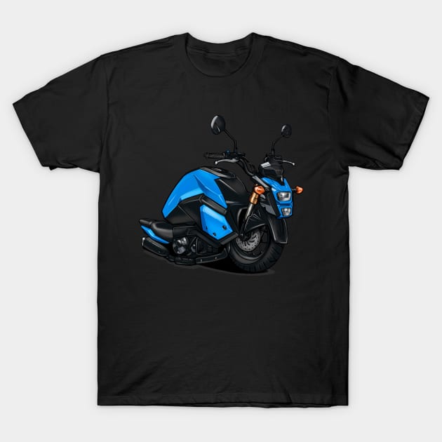 Grom Snail Blue T-Shirt by MOTORIND